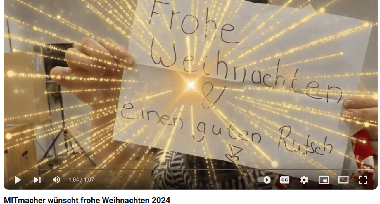 Screenshot vom Mitmacher-Weihnachtsvideo: https://www.youtube.com/watch?v=S9FFC16Dnu0